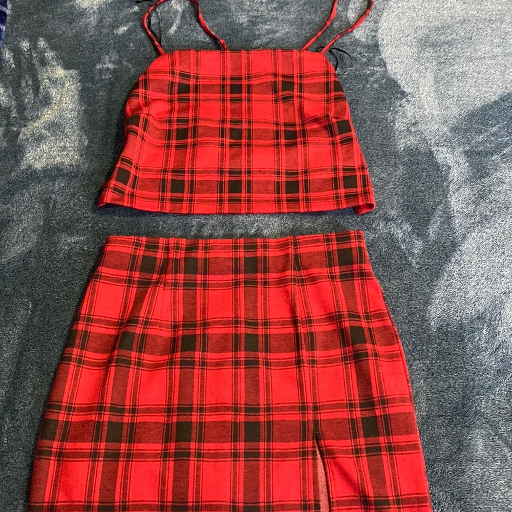 Red Skirt and top size M
